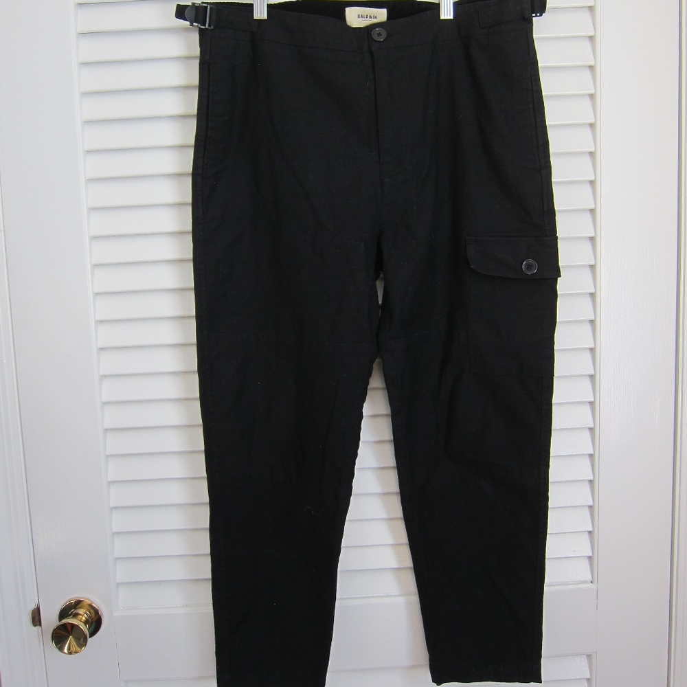 BALDWIN Kansas City Black Ankle Length Cargo Pants